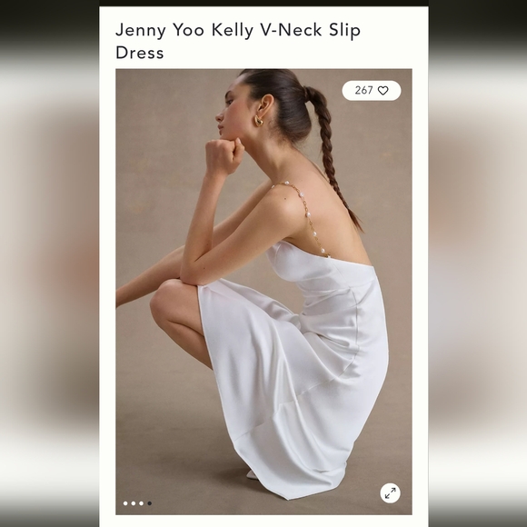 NWT Jenny Yoo Kelly V-Neck Slip Dress - Size 4 - Picture 6 of 7